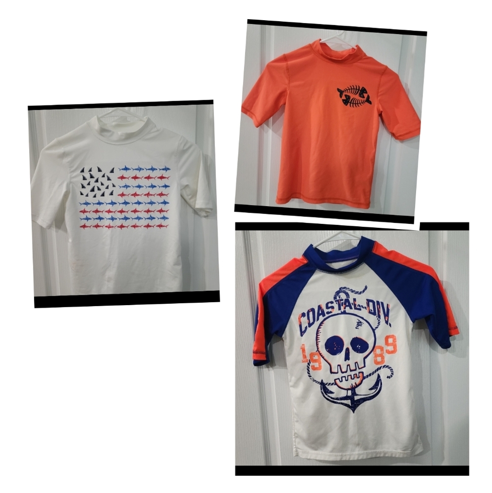 3 Boys Rash Guards/Swim Shirts